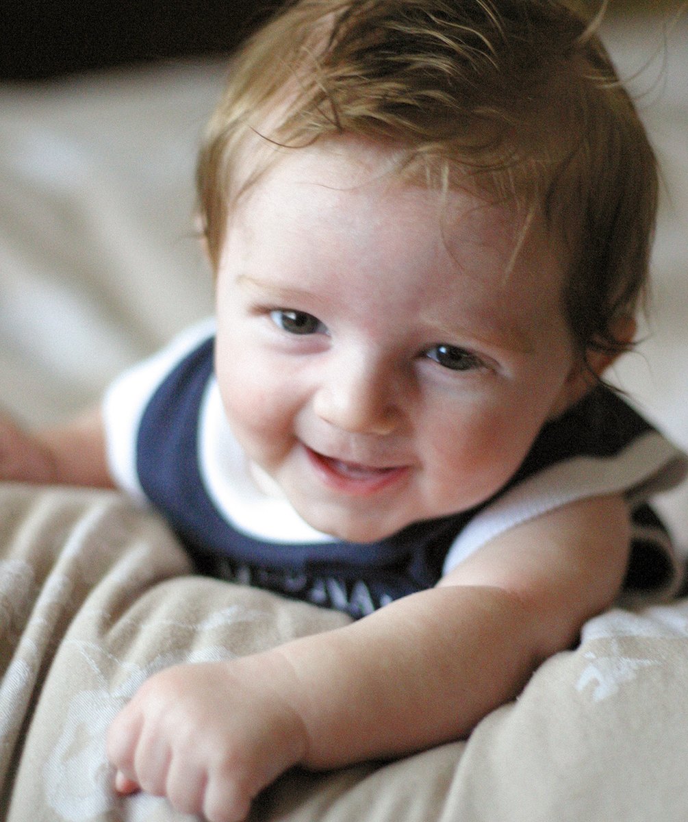 Smiling baby portrait