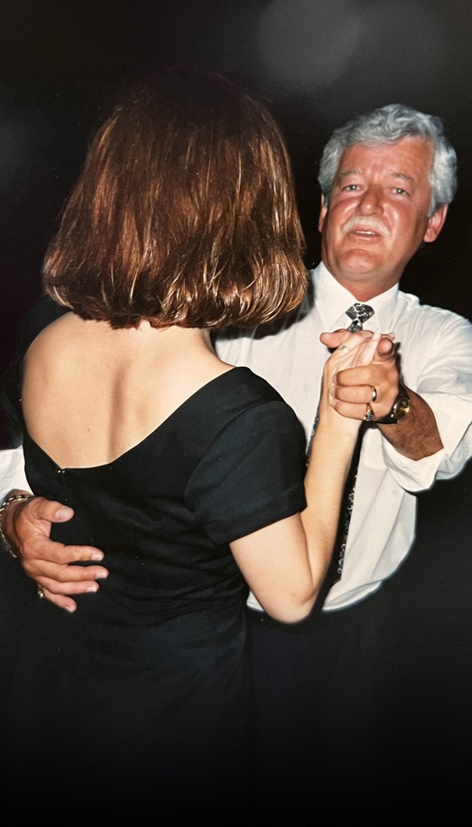 Father and daughter dancing